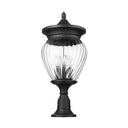 Z-Lite Davina 4 Light 12" Outdoor Pier Mounted Fixture - 5016PHBR-553PM-BK 1