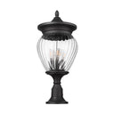 Z-Lite Davina 4 Light 12" Outdoor Pier Mounted Fixture - 5016PHBR-553PM-BK 4