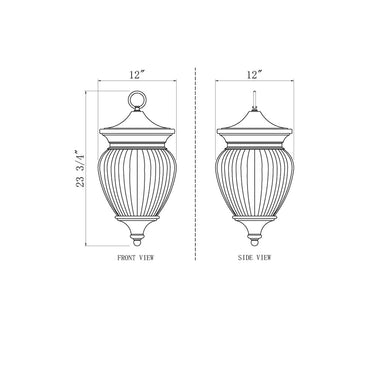 Z-Lite Davina 4 Light Outdoor Chain Mount Ceiling Fixture image 7