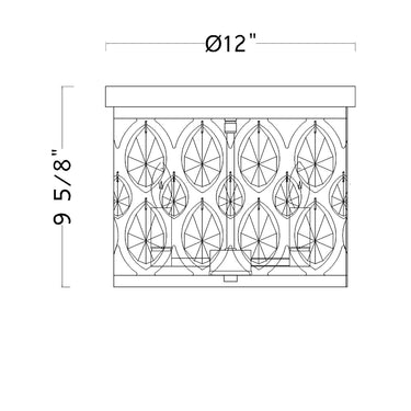 Z-Lite Dealey 3 Light Flush Mount image 7