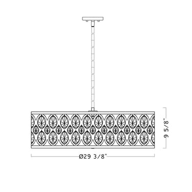 Z-Lite Dealey 30.25" 8 Light Chandelier 22