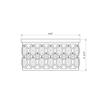 Z-Lite Dealey 5 Light Flush Mount 7