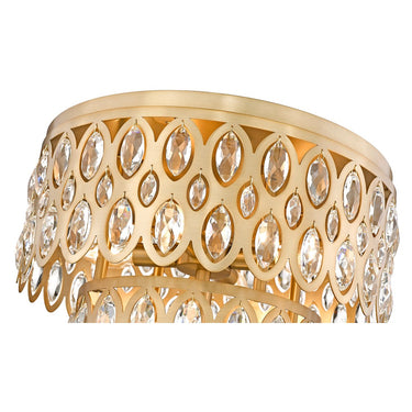 Z-Lite Dealey 5 Light Flush Mount in Heirloom Brass Finish 3