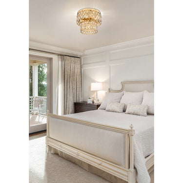 Z-Lite Dealey 5 Light Flush Mount in Heirloom Brass Finish 5