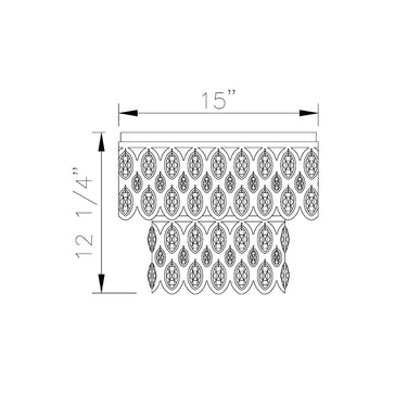 Z-Lite Dealey 5 Light Flush Mount in Heirloom Brass Finish 7