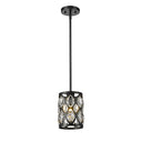Z-Lite Dealey 6.25" 1 Light Pendant in Matte Black Finish 1