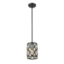Z-Lite Dealey 6.25" 1 Light Pendant in Matte Black Finish 2