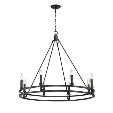 Z-Lite Dennison 36" 8 Light Chandelier 