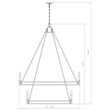 Z-Lite Dennison 47.5" 20 Light Chandelier 7