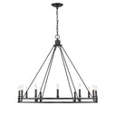Z-Lite Dennison 47.75" 12 Light Chandelier in Matte Black Finish 1