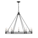Z-Lite Dennison 47.75" 12 Light Chandelier in Matte Black Finish 2