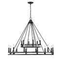 Z-Lite Dennison 47.75" 18 Light Chandelier in Matte Black Finish 1