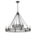Z-Lite Dennison 47.75" 18 Light Chandelier in Matte Black Finish 2