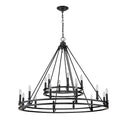 Z-Lite Dennison 47.75" 18 Light Chandelier in Matte Black Finish 3