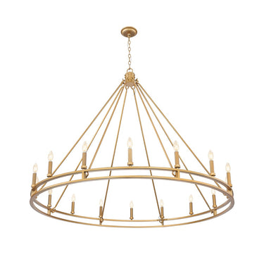 Z-Lite Dennison 59.75" 16 Light Chandelier in Signature Brass Finish 2