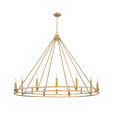 Z-Lite Dennison 59.75" 16 Light Chandelier in Signature Brass Finish 4