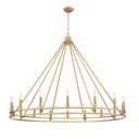Z-Lite Dennison 59.75" 16 Light Chandelier in Signature Brass Finish 