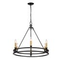 Z-Lite Dennison 6 Light Chandelier in Matte Black Finish 2