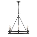 Z-Lite Dennison 6 Light Chandelier in Matte Black Finish 3