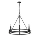 Z-Lite Dennison 6 Light Chandelier in Matte Black Finish 4