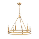 Z-Lite Dennison 6 Light Chandelier in Signature Brass Finish 4