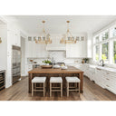 Z-Lite Dennison 6 Light Chandelier in Signature Brass Finish 6