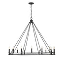 Z-Lite Dennison 60.25" 16 Light Chandelier in Matte Black Finish 1