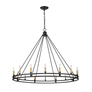 Z-Lite Dennison 60.25" 16 Light Chandelier in Matte Black Finish 2