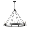 Z-Lite Dennison 60.25" 16 Light Chandelier in Matte Black Finish 