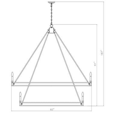 Z-Lite Dennison 60" 28 Light Chandelier 7