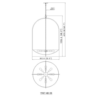 Z-Lite Devon 32" 8 Light Chandelier 7