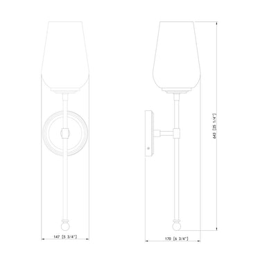 Z-Lite Dominique 1 Light Wall Sconce 7