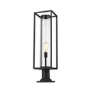 Z-Lite Dunbroch 1 Light 8" Outdoor Pier Mounted Fixture - 584PHBR-533PM 2