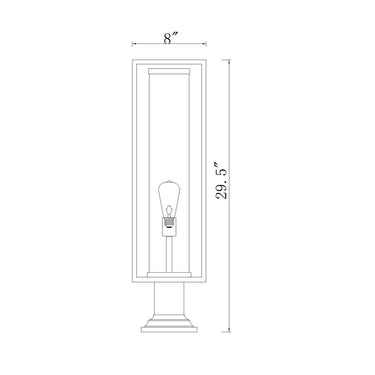 Z-Lite Dunbroch 1 Light 8" Outdoor Pier Mounted Fixture - 584PHBR-533PM 5