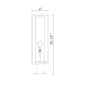 Z-Lite Dunbroch 1 Light 8" Outdoor Pier Mounted Fixture - 584PHBR-553PM 4
