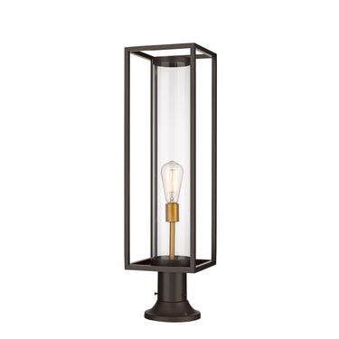 Z-Lite Dunbroch 1 Light 8" Outdoor Pier Mounted Fixture - 584PHBR-553PM 5