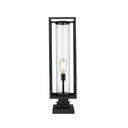 Z-Lite Dunbroch 1 Light 8" Outdoor Pier Mounted Fixture - 584PHBS-SQPM-BK 1