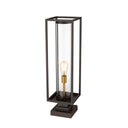 Z-Lite Dunbroch 1 Light 8" Outdoor Pier Mounted Fixture - 584PHBS-SQPM-BK 10