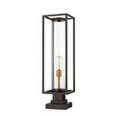 Z-Lite Dunbroch 1 Light 8" Outdoor Pier Mounted Fixture - 584PHBS-SQPM-BK 12