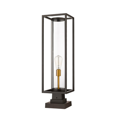 Z-Lite Dunbroch 1 Light 8" Outdoor Pier Mounted Fixture - 584PHBS-SQPM-BK 12