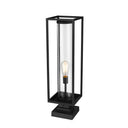 Z-Lite Dunbroch 1 Light 8" Outdoor Pier Mounted Fixture - 584PHBS-SQPM-BK 2
