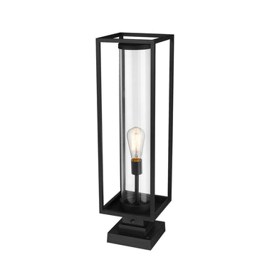 Z-Lite Dunbroch 1 Light 8" Outdoor Pier Mounted Fixture - 584PHBS-SQPM-BK 2
