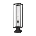 Z-Lite Dunbroch 1 Light 8" Outdoor Pier Mounted Fixture - 584PHBS-SQPM-BK 4