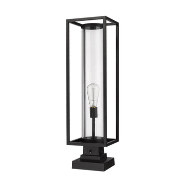 Z-Lite Dunbroch 1 Light 8" Outdoor Pier Mounted Fixture - 584PHBS-SQPM-BK 4