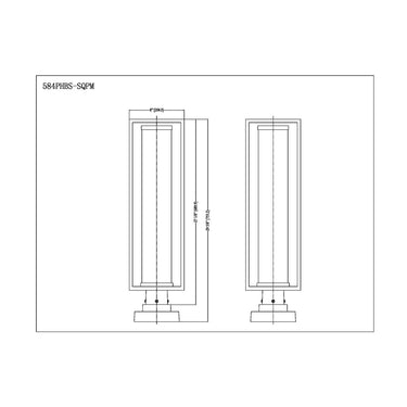 Z-Lite Dunbroch 1 Light 8" Outdoor Pier Mounted Fixture - 584PHBS-SQPM-BK 7