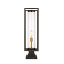 Z-Lite Dunbroch 1 Light 8" Outdoor Pier Mounted Fixture - 584PHBS-SQPM-BK 9