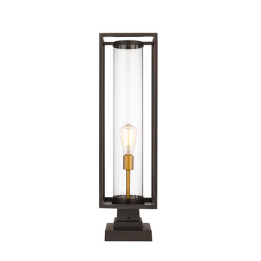 Z-Lite Dunbroch 1 Light 8" Outdoor Pier Mounted Fixture - 584PHBS-SQPM-BK 9