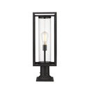 Z-Lite Dunbroch 1 Light 8" Outdoor Pier Mounted Fixture - 584PHMR-533PM-BK 1