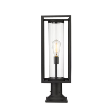 Z-Lite Dunbroch 1 Light 8" Outdoor Pier Mounted Fixture - 584PHMR-533PM-BK 1