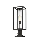 Z-Lite Dunbroch 1 Light 8" Outdoor Pier Mounted Fixture - 584PHMR-533PM-BK 2